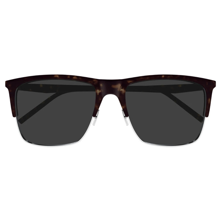 Saint Laurent SL768 003 Men Rectangle Sunglasses Havana Frame Grey Lens