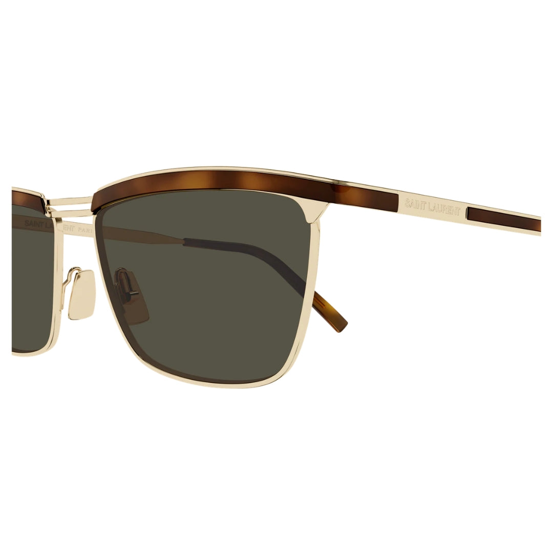 Saint Laurent SL795 JOE 001 Unisex Rectangle Sunglasses Black Frame Grey Lens