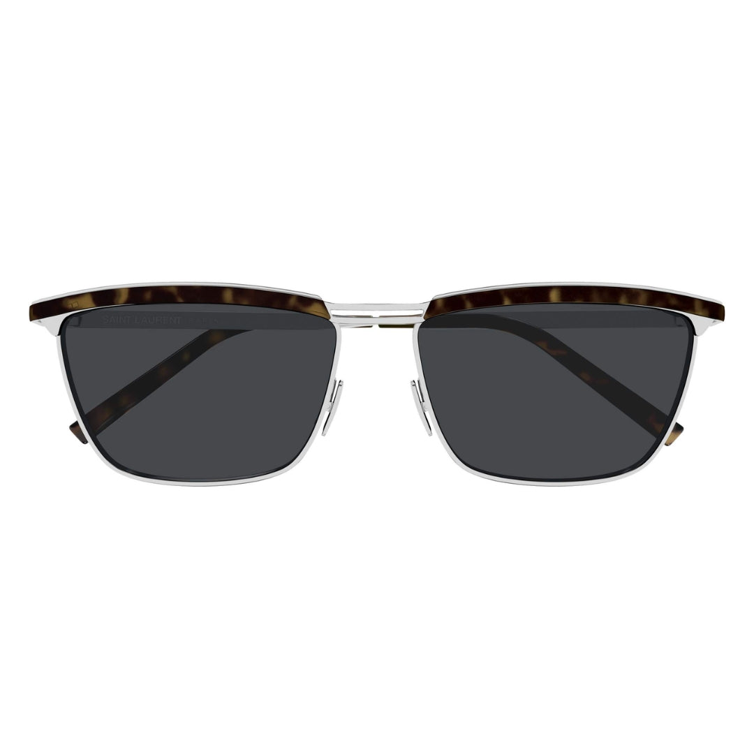 Saint Laurent SL795 JOE 002 Unisex Rectangle Sunglasses Black Frame Grey Lens