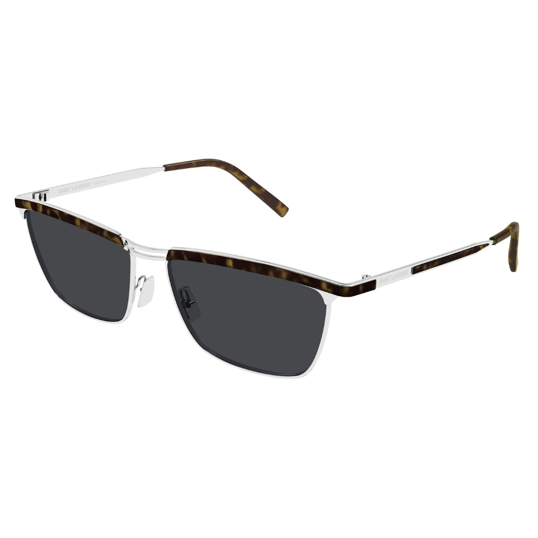 Saint Laurent SL795 JOE 002 Unisex Rectangle Sunglasses Black Frame Grey Lens