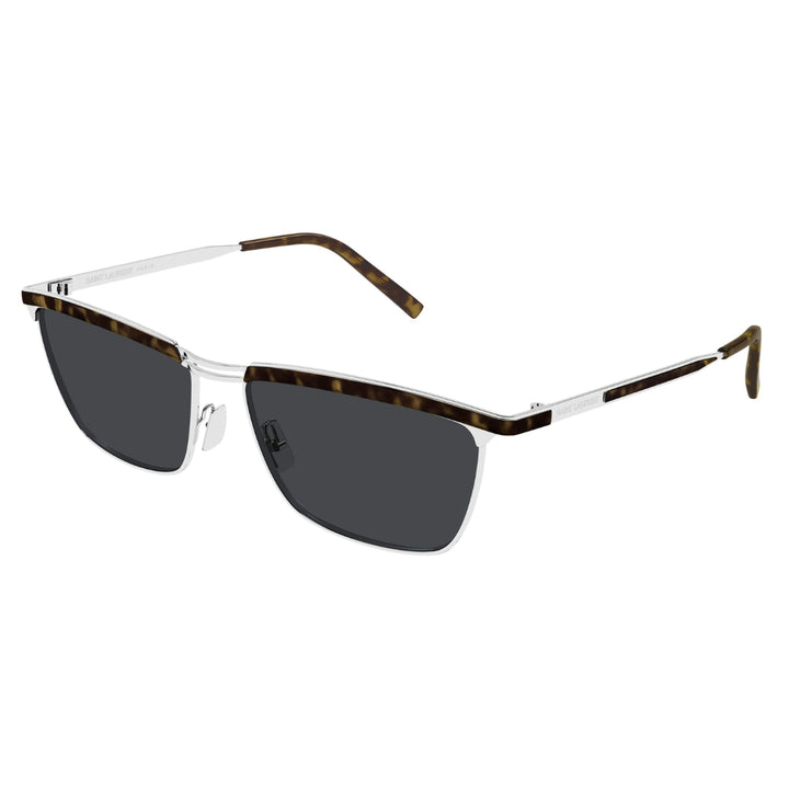 Saint Laurent SL795 JOE 002 Unisex Rectangle Sunglasses Black Frame Grey Lens