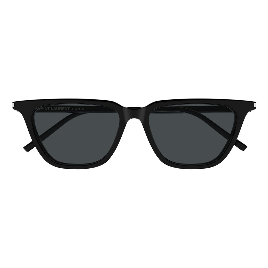 Saint Laurent SL899 SULPICE THIN 001 Cat Eye Sunglasses Black Frame Grey Lenses