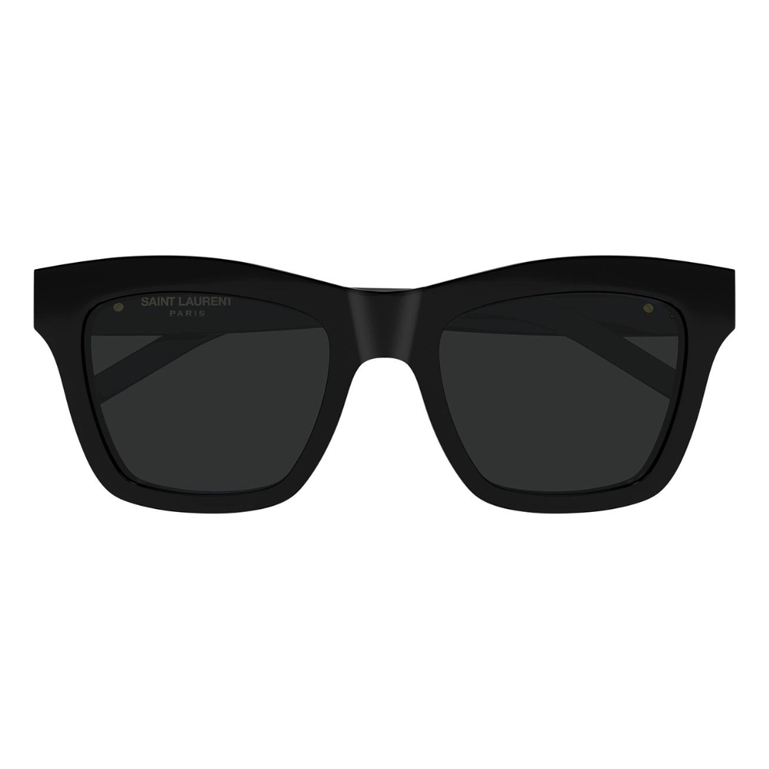 Saint Laurent SLM156 001 Cat Eye Sunglasses Black Frame Grey Lenses