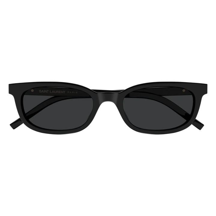 Saint Laurent SLM160 001 Rectangle Sunglasses Black Frame Grey Lenses