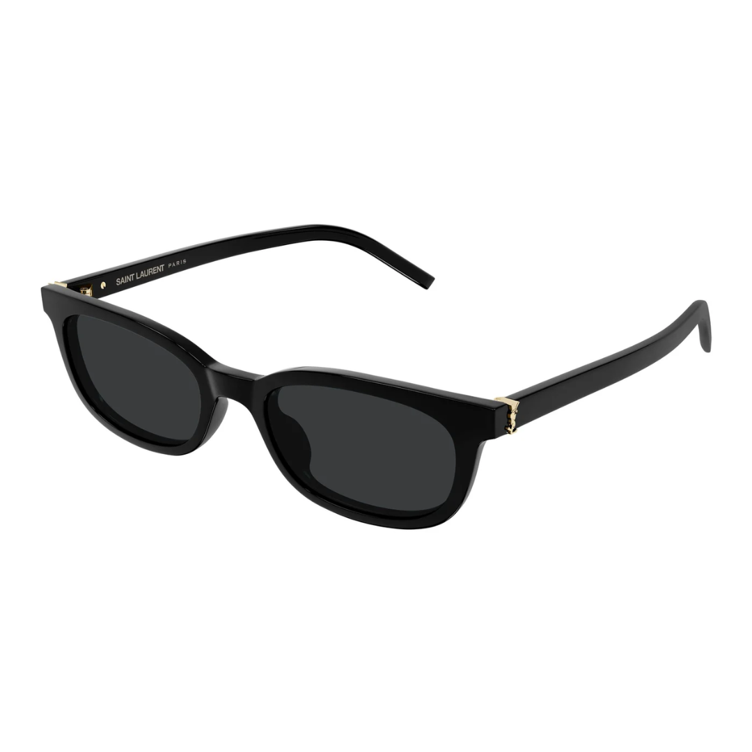 Saint Laurent SLM160 001 Rectangle Sunglasses Black Frame Grey Lenses 2