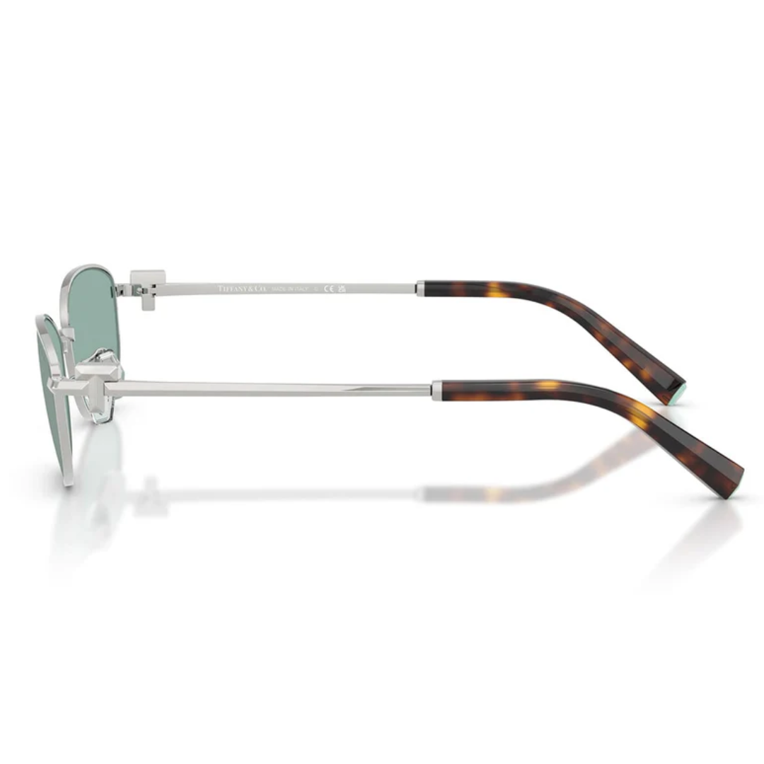 Tiffany TF3115 6001/65 Women Oval Sunglasses Silver Metal Frame Grey Gradient Lens