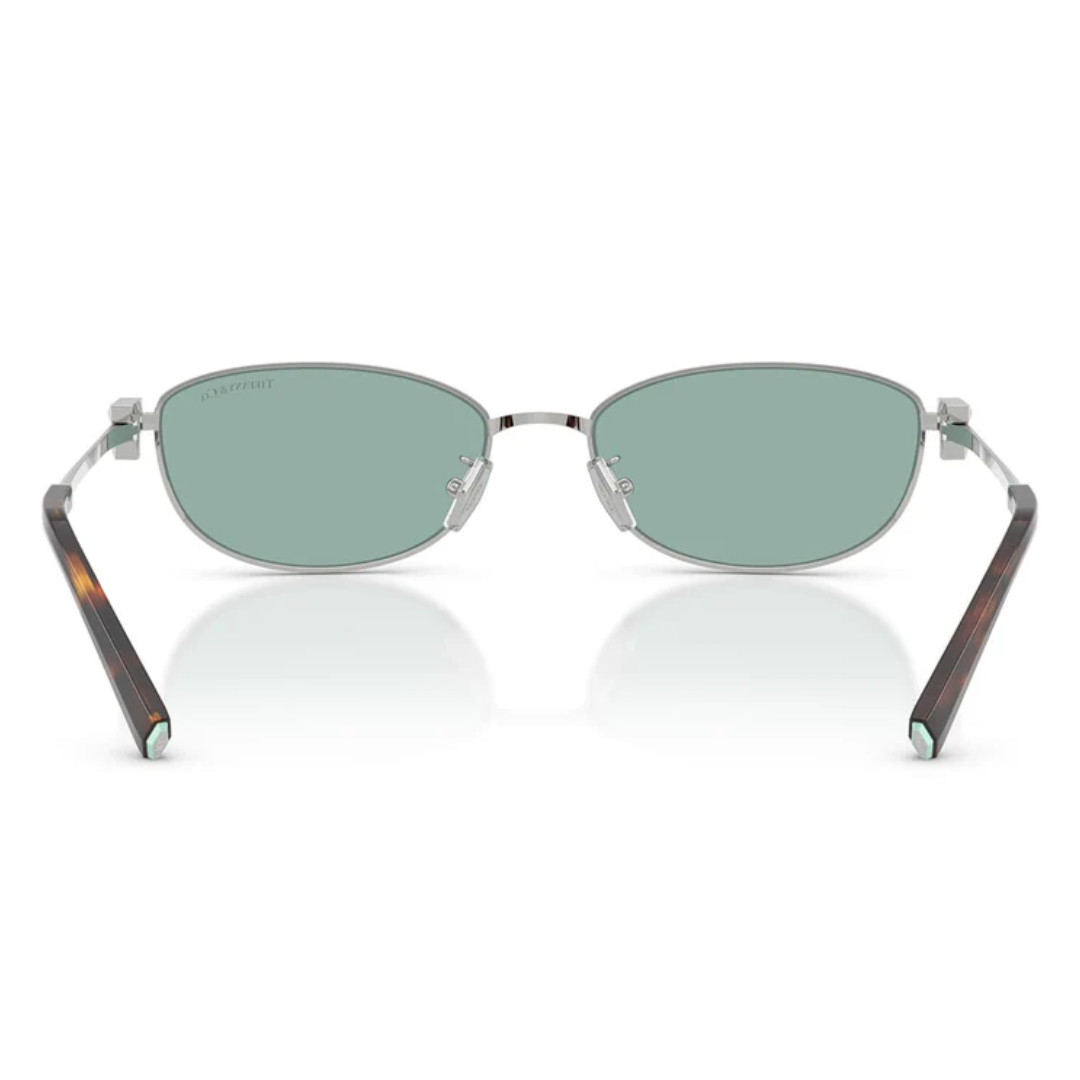Tiffany TF3115 6001/65 Women Oval Sunglasses Silver Metal Frame Grey Gradient Lens