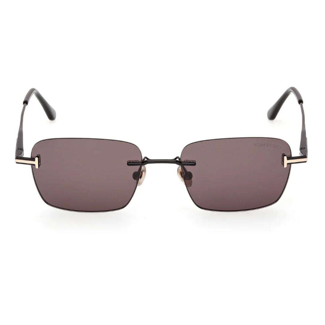 Tom Ford FT1354 01A JAKE-02 Square Navigator Sunglasses Black Frame Grey Lenses
