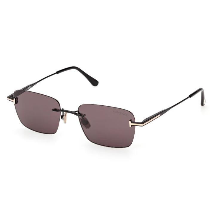 Tom Ford FT1354 01A JAKE-02 Square Navigator Sunglasses Black Frame Grey Lenses 2