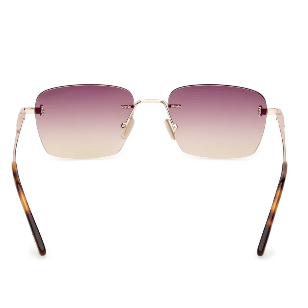 Tom Ford FT1354 28Z JAKE-02 Square Navigator Sunglasses Rose Gold Frame Light Blue Lenses 5
