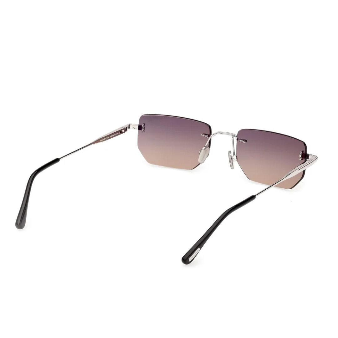 Tom Ford FT1355 16B ETHAN-02 Aviator Sunglasses Silver Frame Grey Gradient Lenses 4
