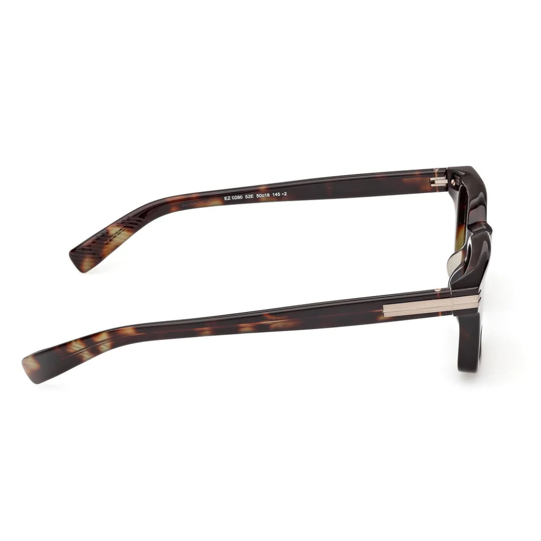 Zegna EZ0280 52E Brown Havana Square Sunglasses Brown Lenses 3