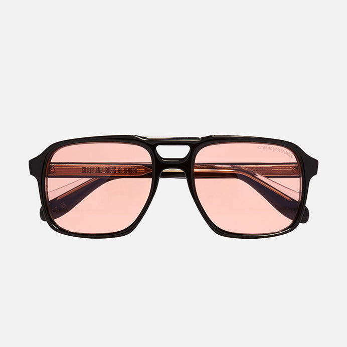 Cutler and Gross 1394 Black on Pink Aviator Sunglasses