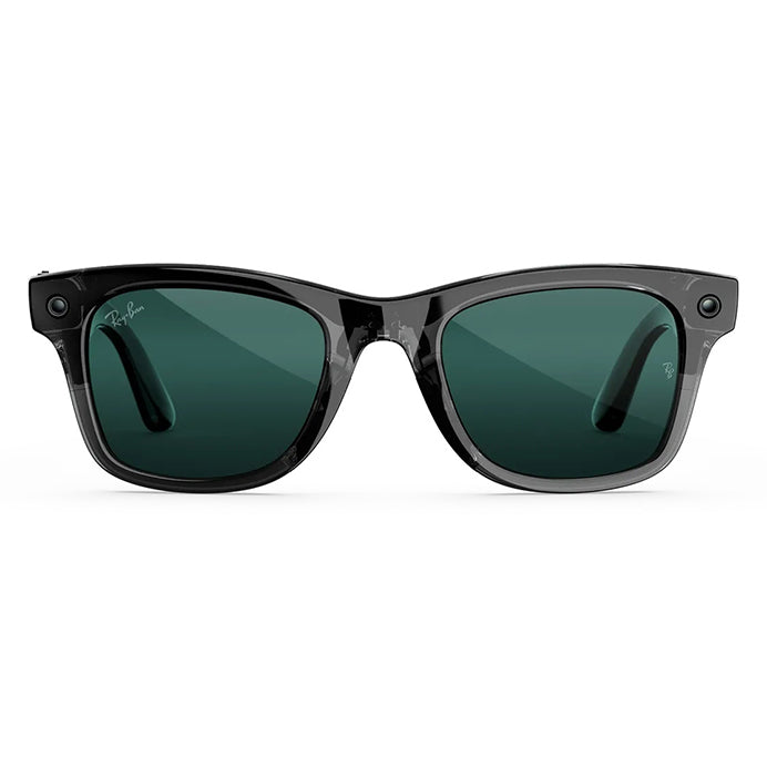 Ray-Ban Meta Wayfarer Gen 3 smart glasses in Transparent Black with Transitions Aquamarine lenses