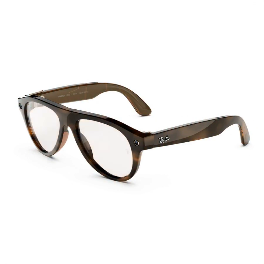 Ray-Ban Meta Aviator Gen 3 Havana Transitions Brown – side view
