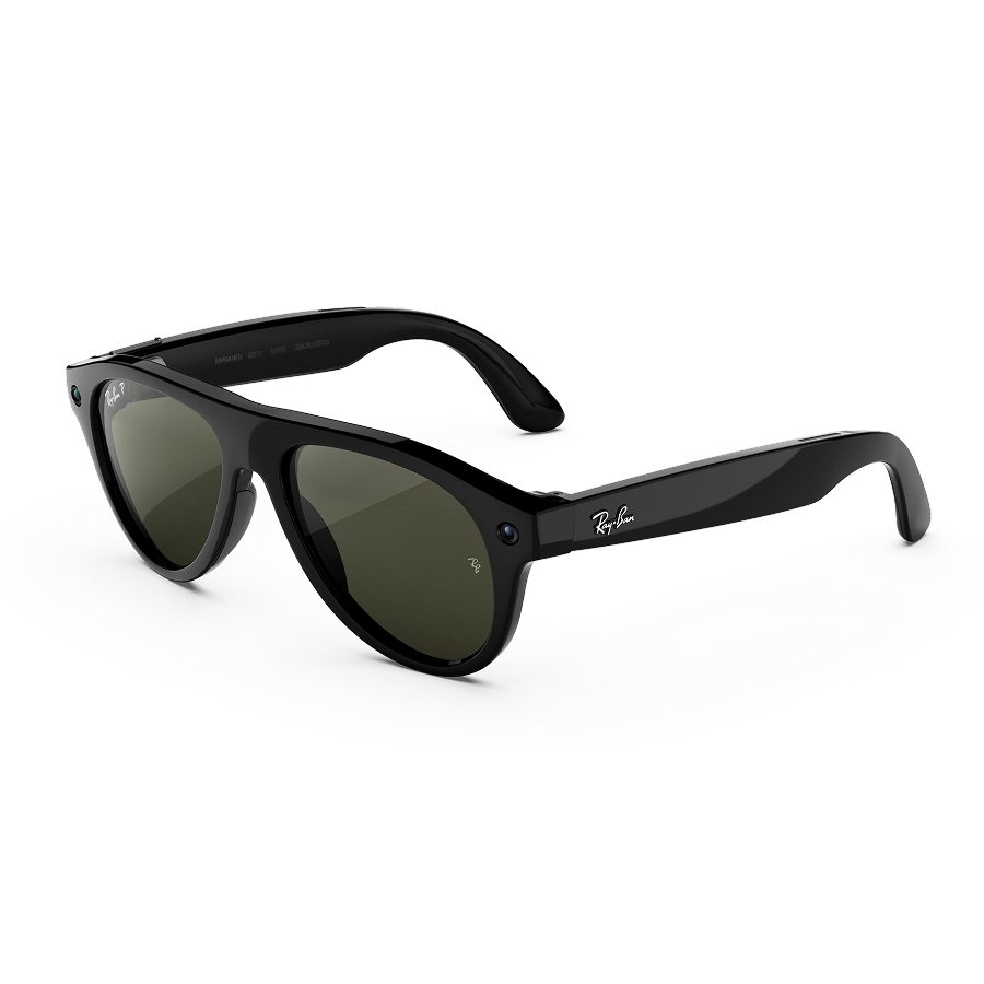 Ray-Ban Meta Aviator Gen 3 Black Green Polarized – side view