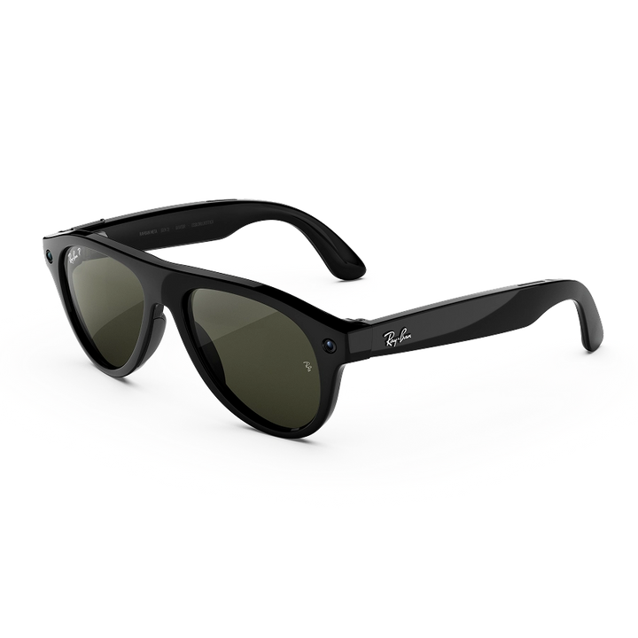 Ray-Ban Meta Aviator Gen 3 Black Green Polarized – side view