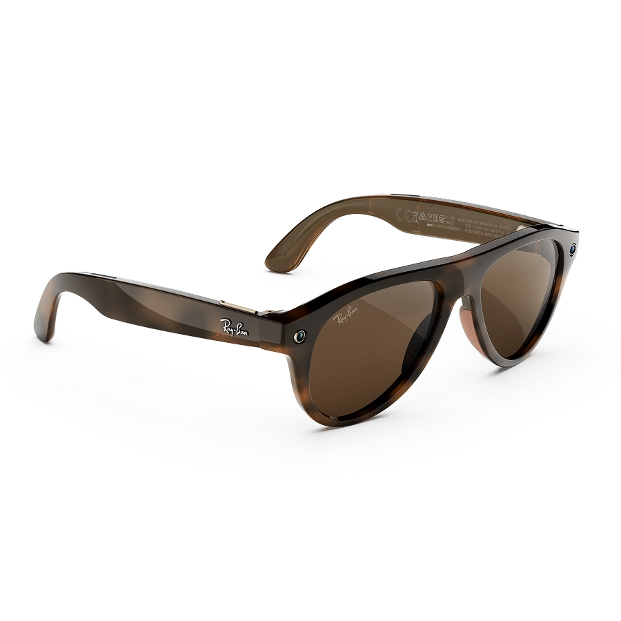Ray-Ban Meta Aviator Gen 3 Havana Transitions Brown – angle view