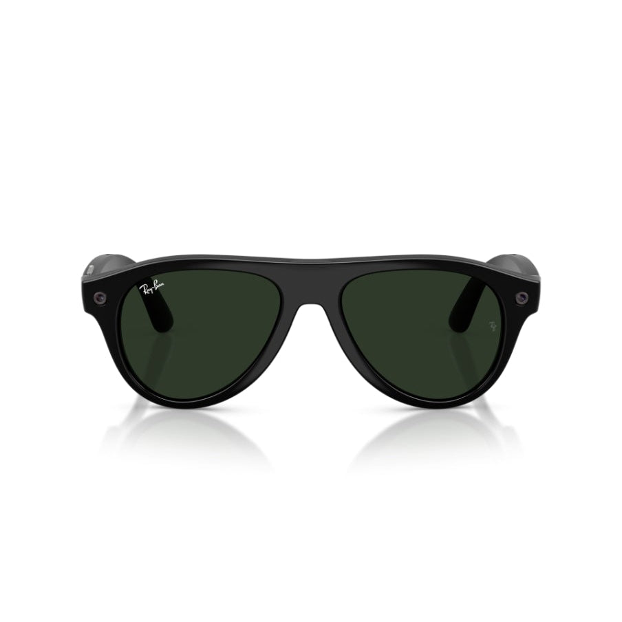 Ray-Ban Meta Aviator Gen 3 Shiny Black Transitions Graphite Green – detail